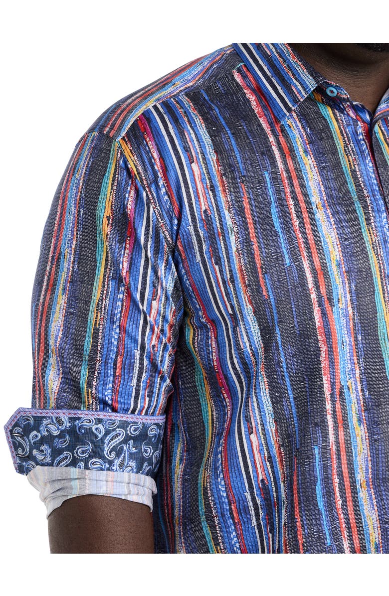 Robert Graham Big & Tall Baja Sport Shirt, Alternate, color, Multi