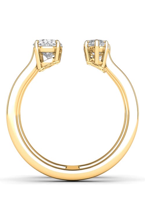 Hautecarat Fancy 4-stone Lab Created Diamond Ring In 18k Yellow Gold