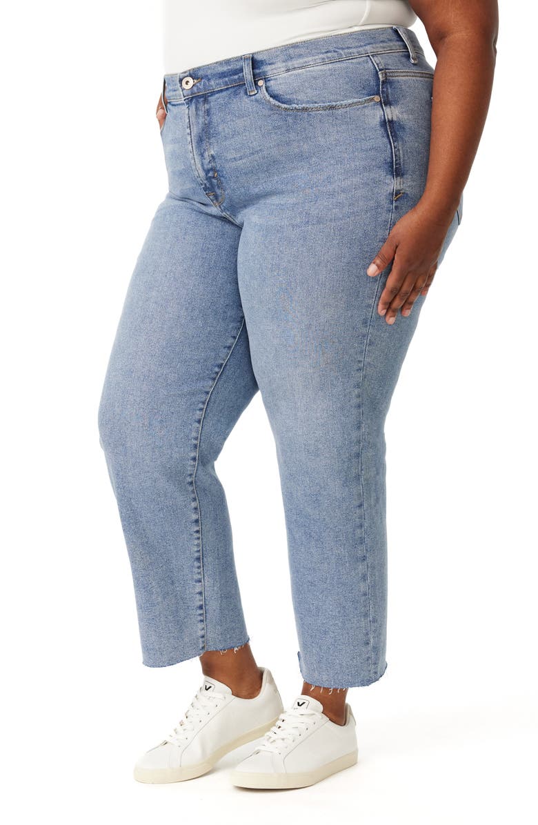 Kensie Allie Raw Hem Crop Slim Jeans, Alternate, color, Marina