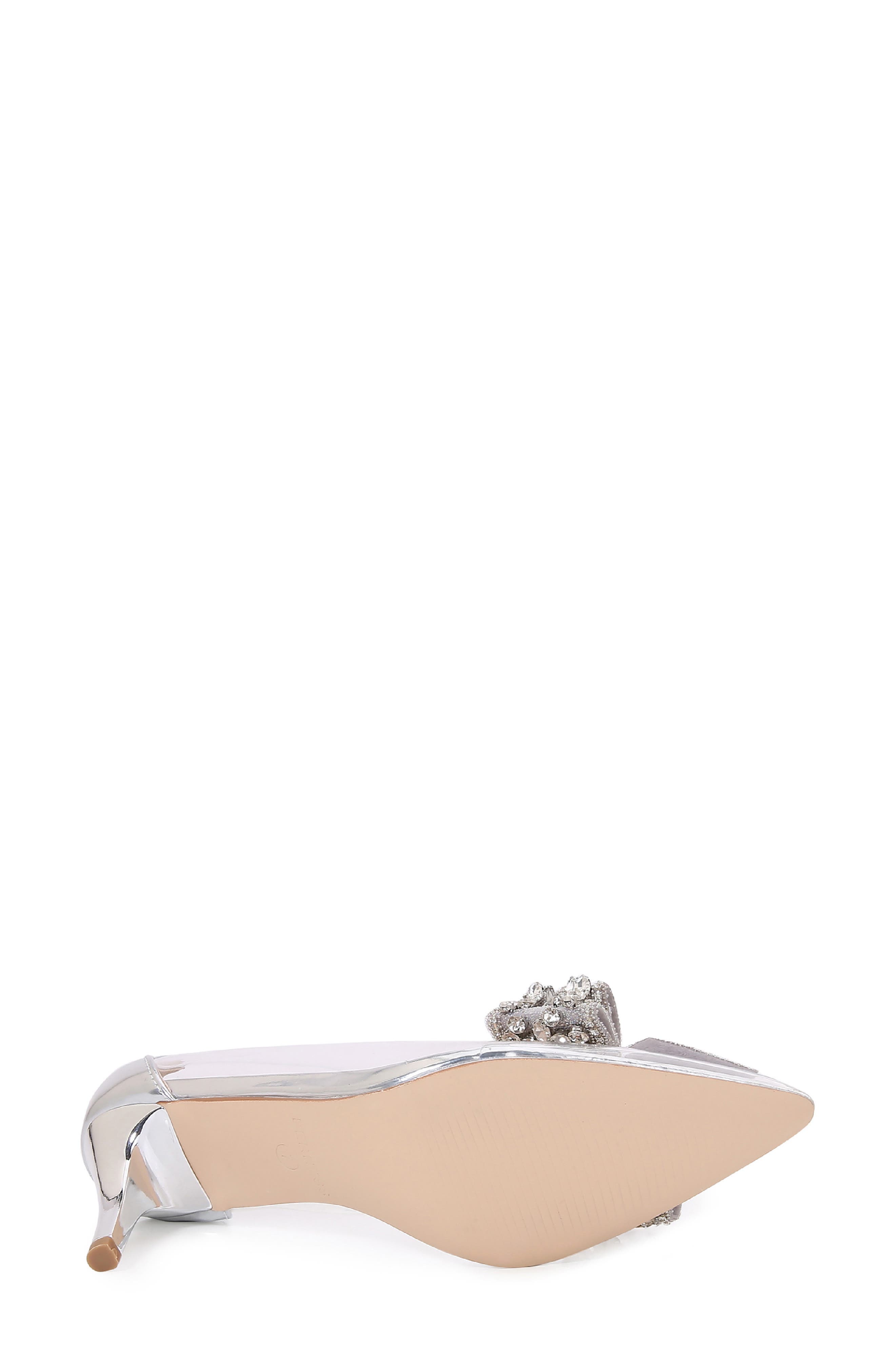 Nala Rhinestone Clear Pump, Alternate, color, SILVER