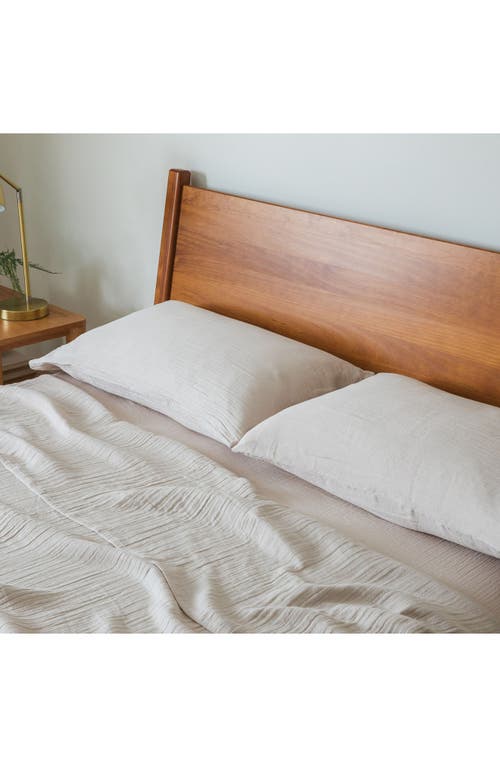 Crane Air Calm Crinkled Cotton Gauze Fitted Sheet