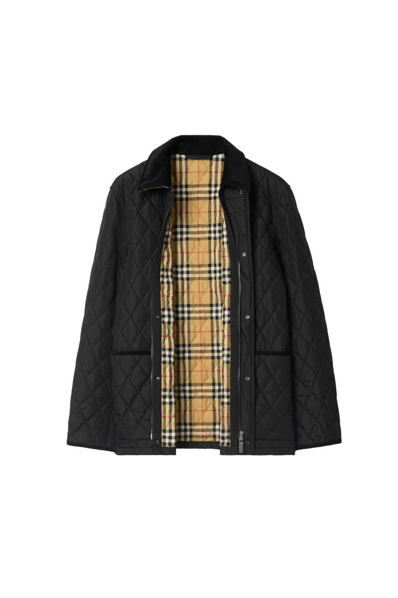 Quilted Nylon Haddington Jacket, Alternate, color, Black