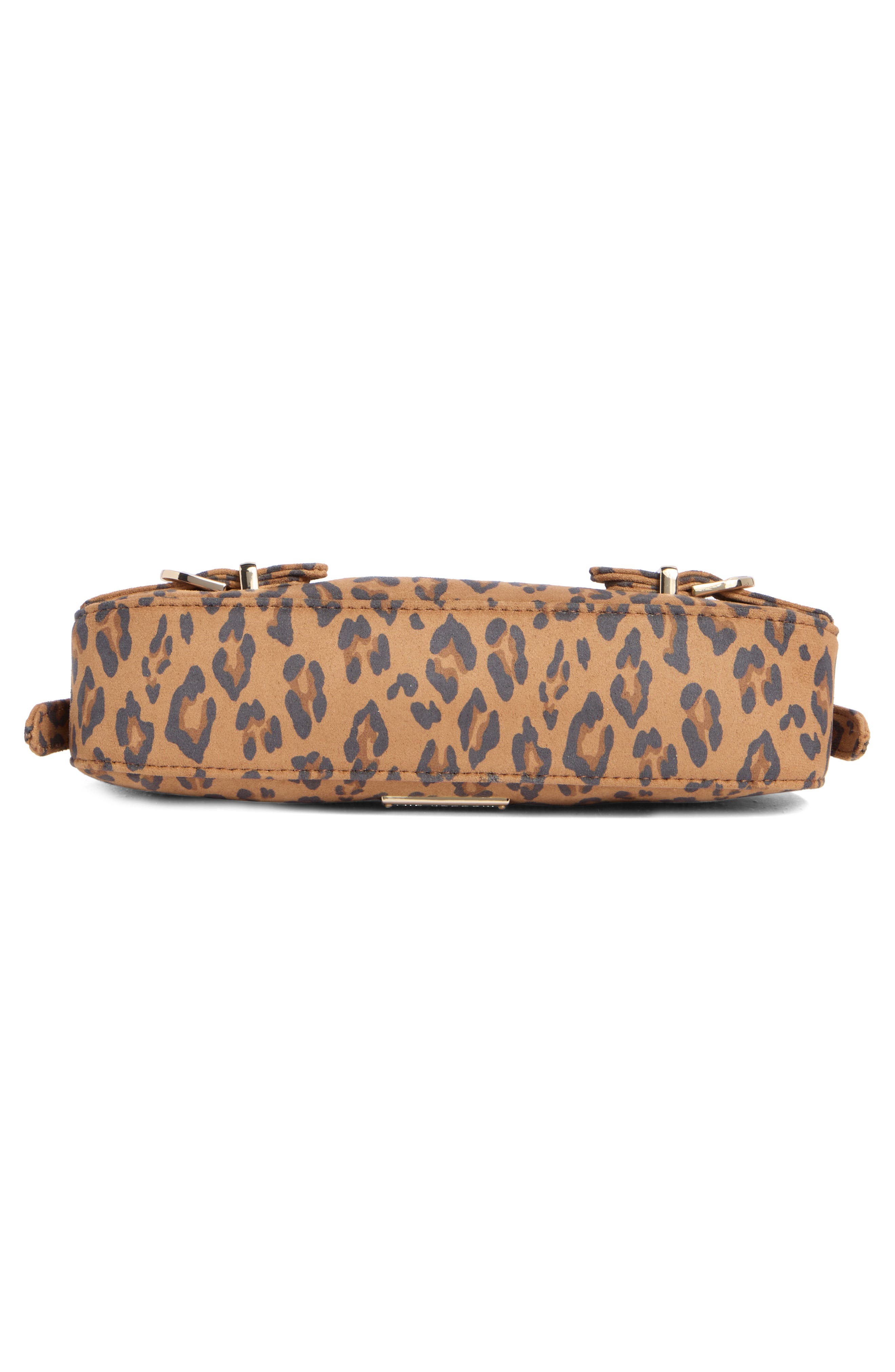 Madden Girl Leopard Faux Suede Shoulder Bag, Alternate, color, Leopard
