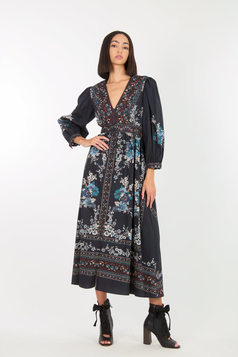 Zaria Dress, Alternate, color, Dark Navy Floral