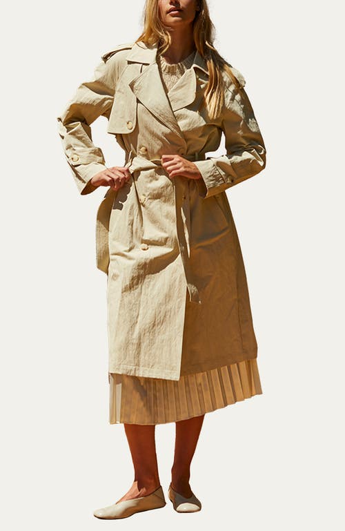 CRESCENT CRESCENT CRUSHED TRENCH COAT