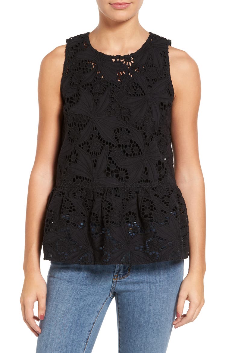 LACE TANK, Main, color, BLACK LACE