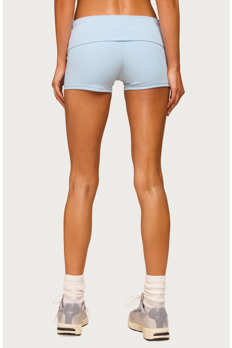 Soraia Foldover Bike Shorts, Alternate, color, LIGHT BLUE
