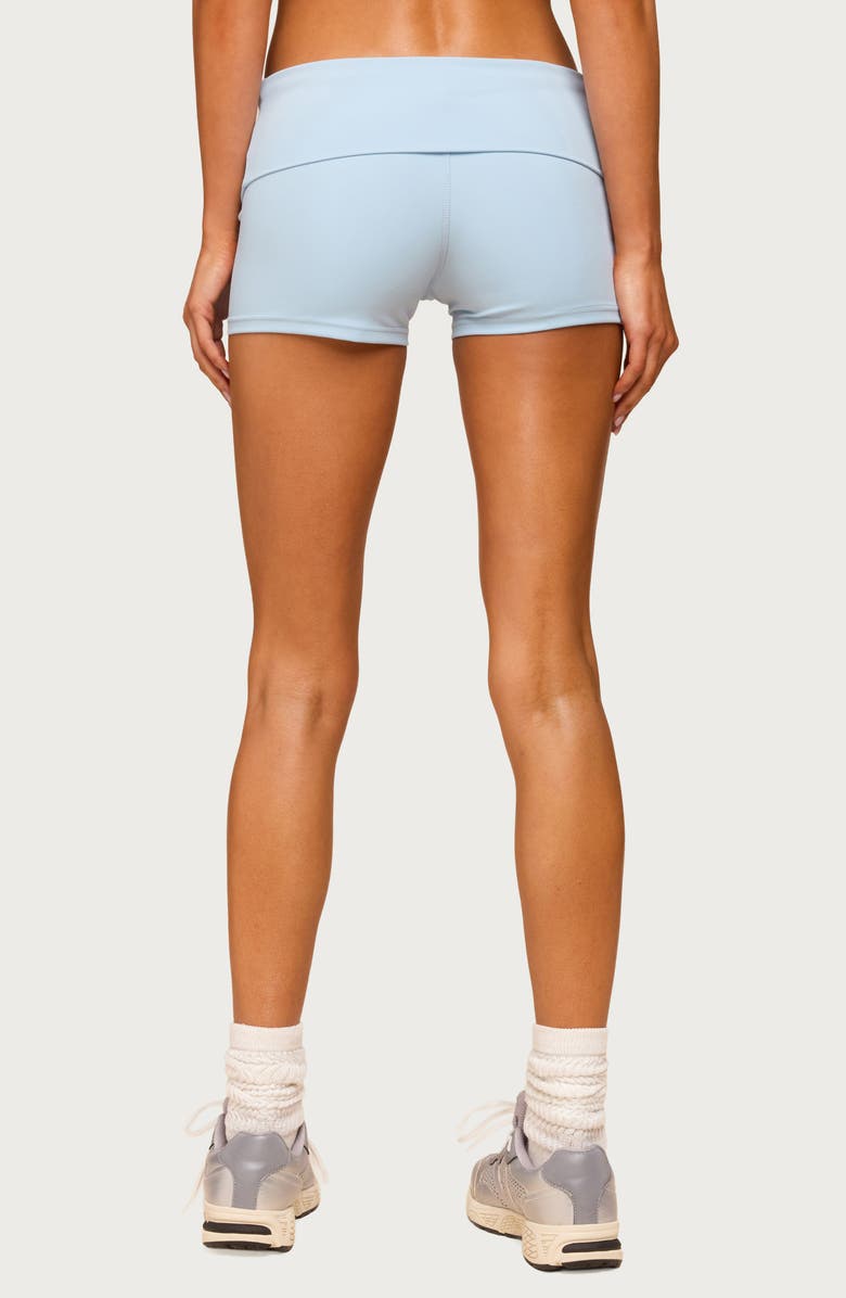 EDIKTED Soraia Foldover Bike Shorts, Alternate, color, 