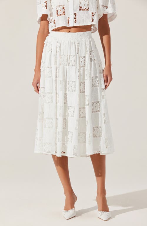 Astr The Label Andolina Lace Midi Skirt In White