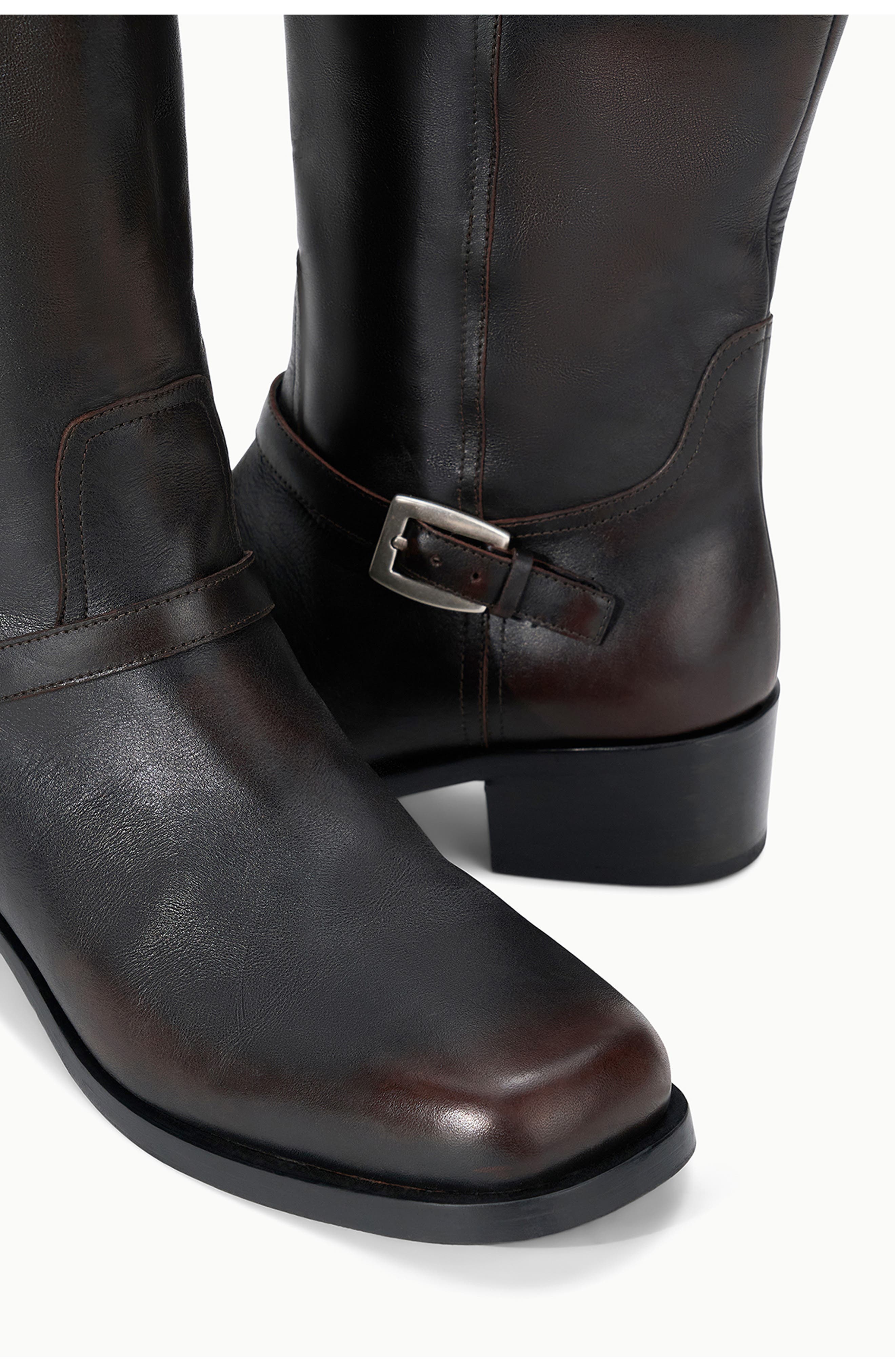 Brooklyn Leather Knee High Boot, Alternate, color, ESPRESSO DISTRESSED