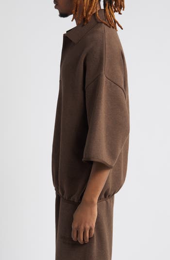 Essentials Oversize Three-Quarter Sleeve Polo