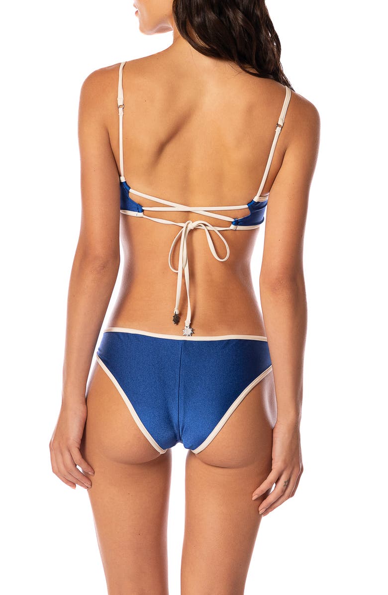 Maaji Cobalt Blue Iconic Reversible Bikini Bottoms, Alternate, color, Blue