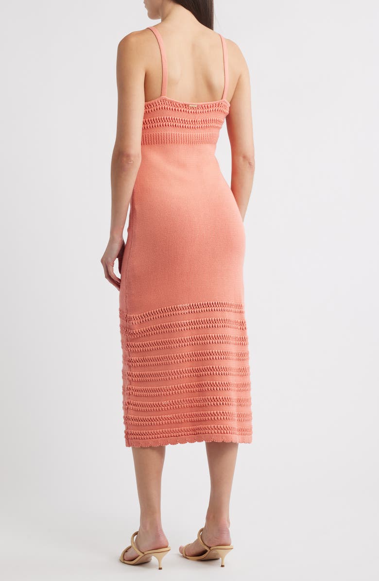 Cleobella Millicent Knit Midi Dress, Alternate, color, Coral Peach