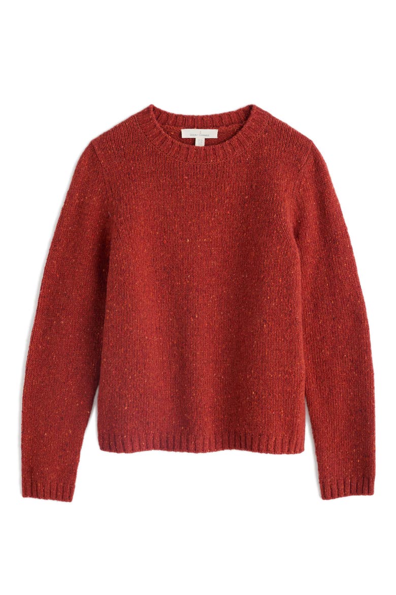 Dawson Pick Merino Wool Blend Crewneck Sweater, Alternate, color, KNIT MELANGE RED SAIL