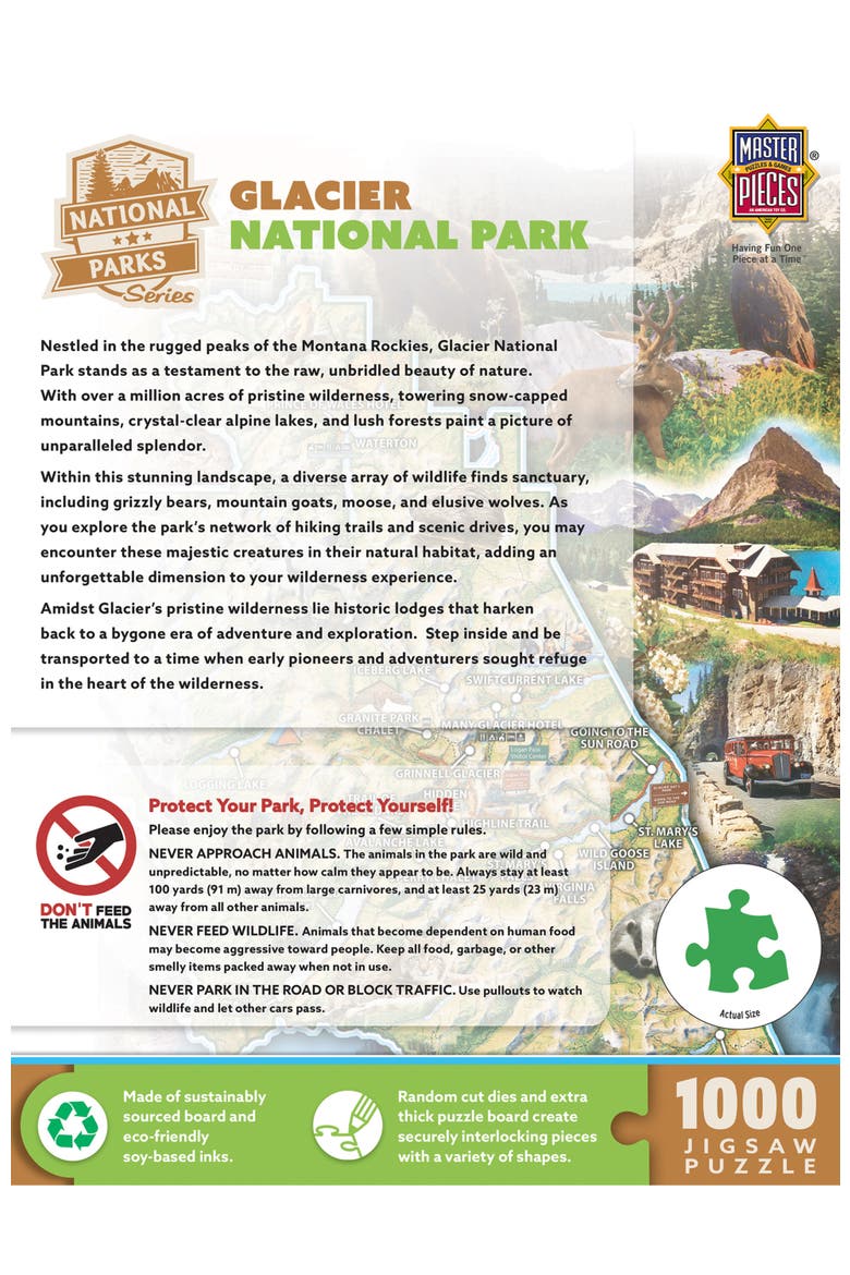Glacier National Park 1000 Piece Puzzle, Alternate, color, Multicolor