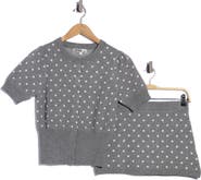 Madden Girl Short Sleeve Cardigan & Miniskirt Set