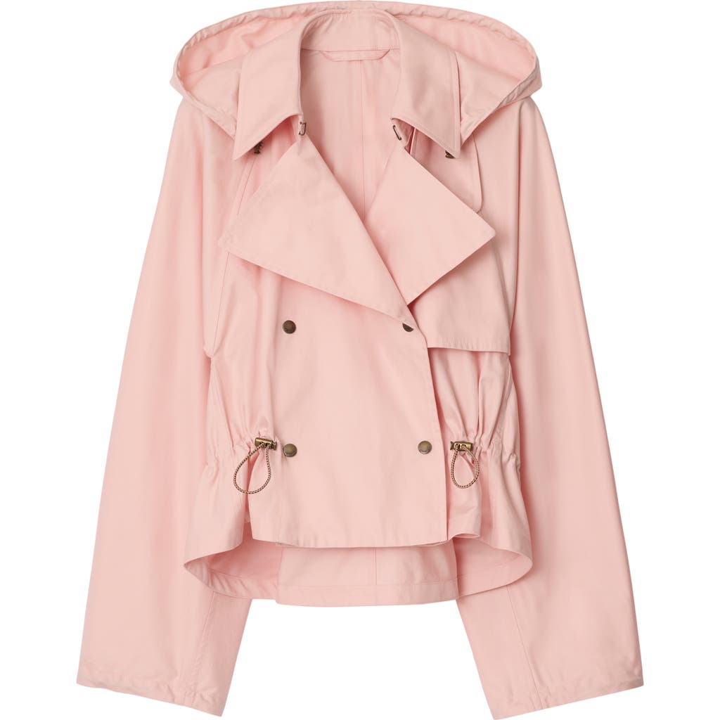 Burberry Tropical Gabardine Hooded Trench Jacket In Flora