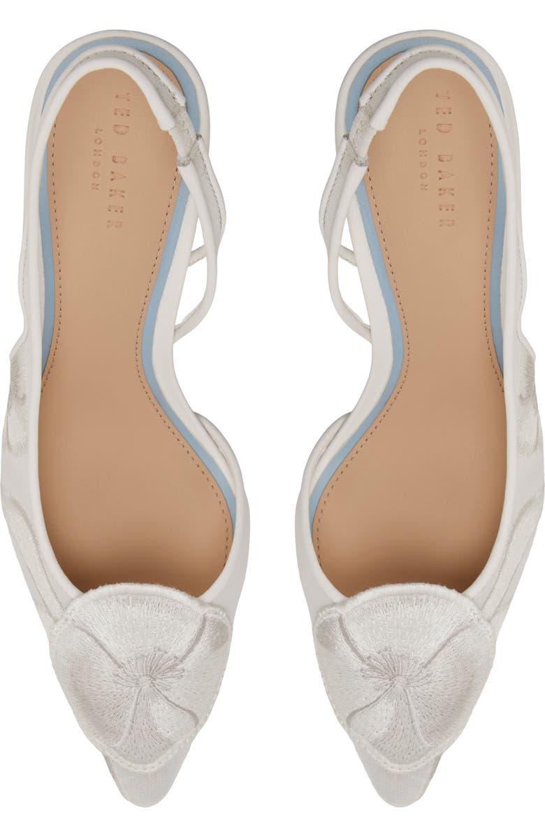 Ted Baker Ari Slingback Pointed Toe Pump, Alternate, color, White