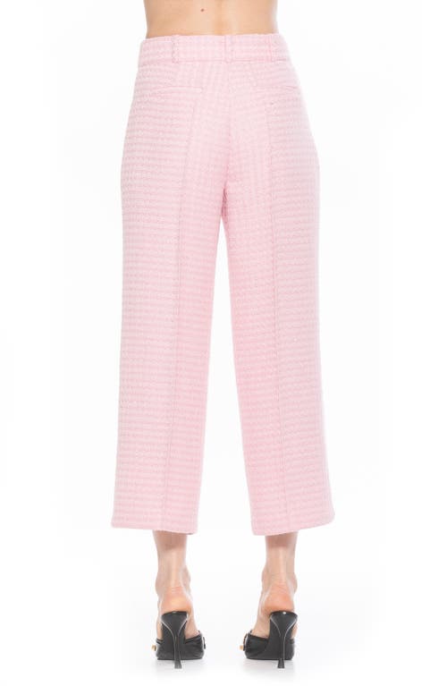 Alexia Admor Caden Tweed Wide Leg Pants In Pink