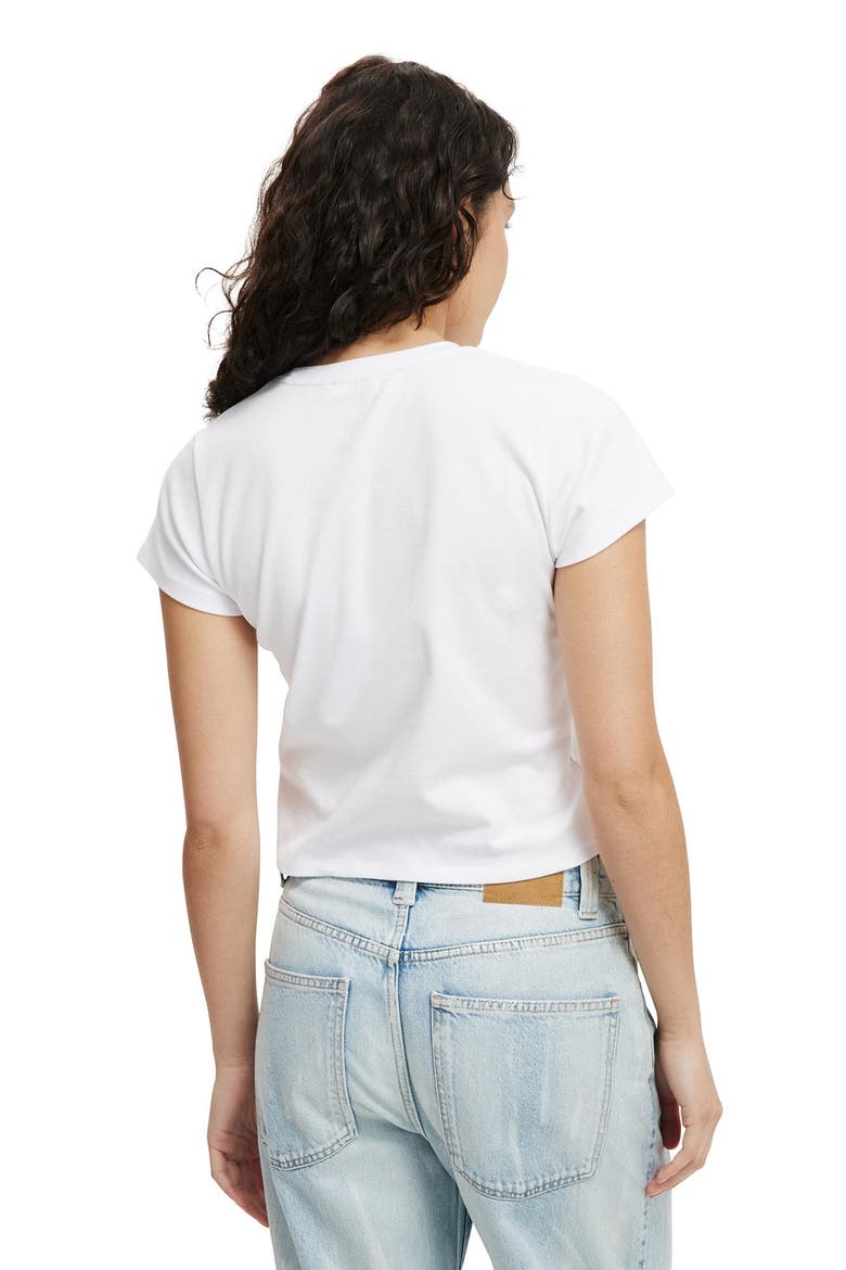 Women's 90 S Baby Tee, Alternate, color, WHITE