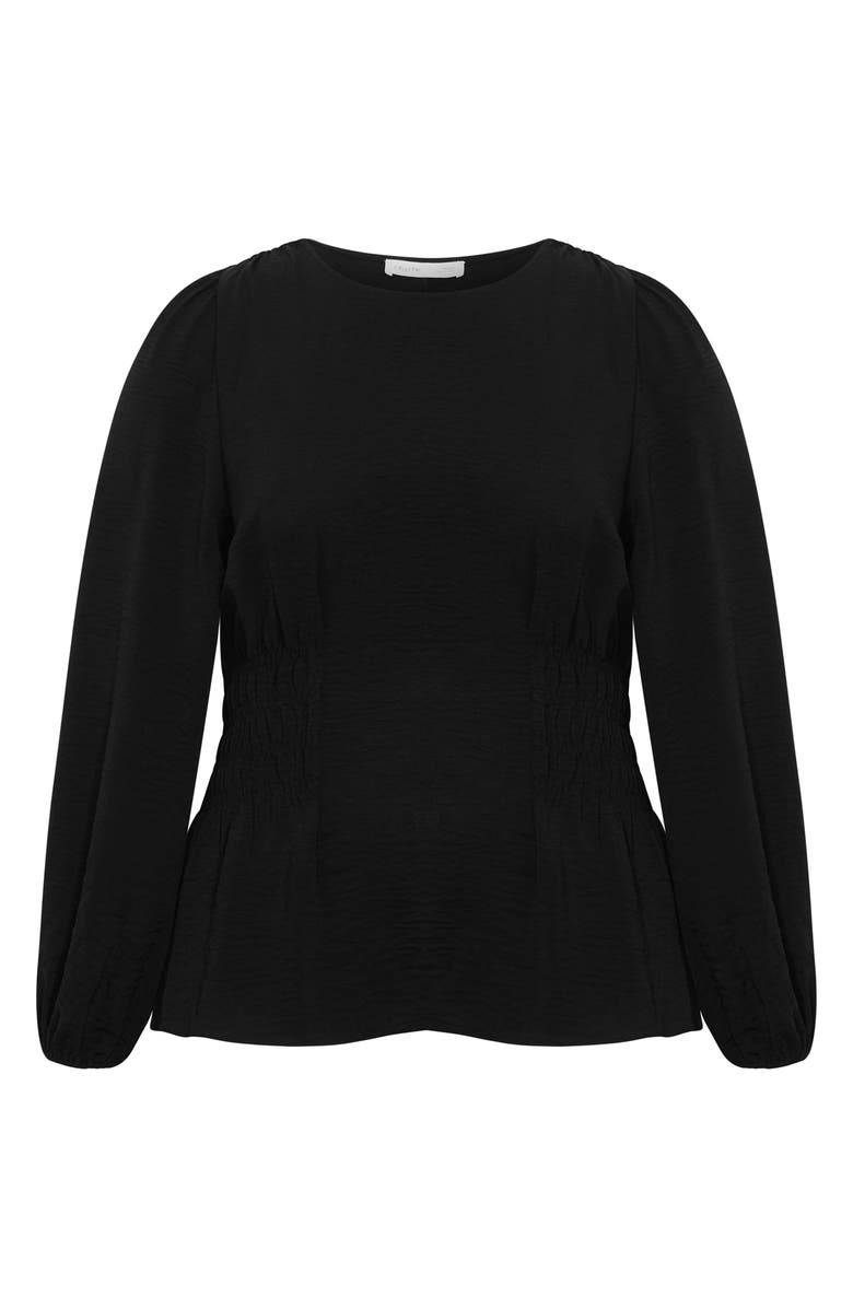 City Chic Cara Long Sleeve Peplum Shirt, Alternate, color,