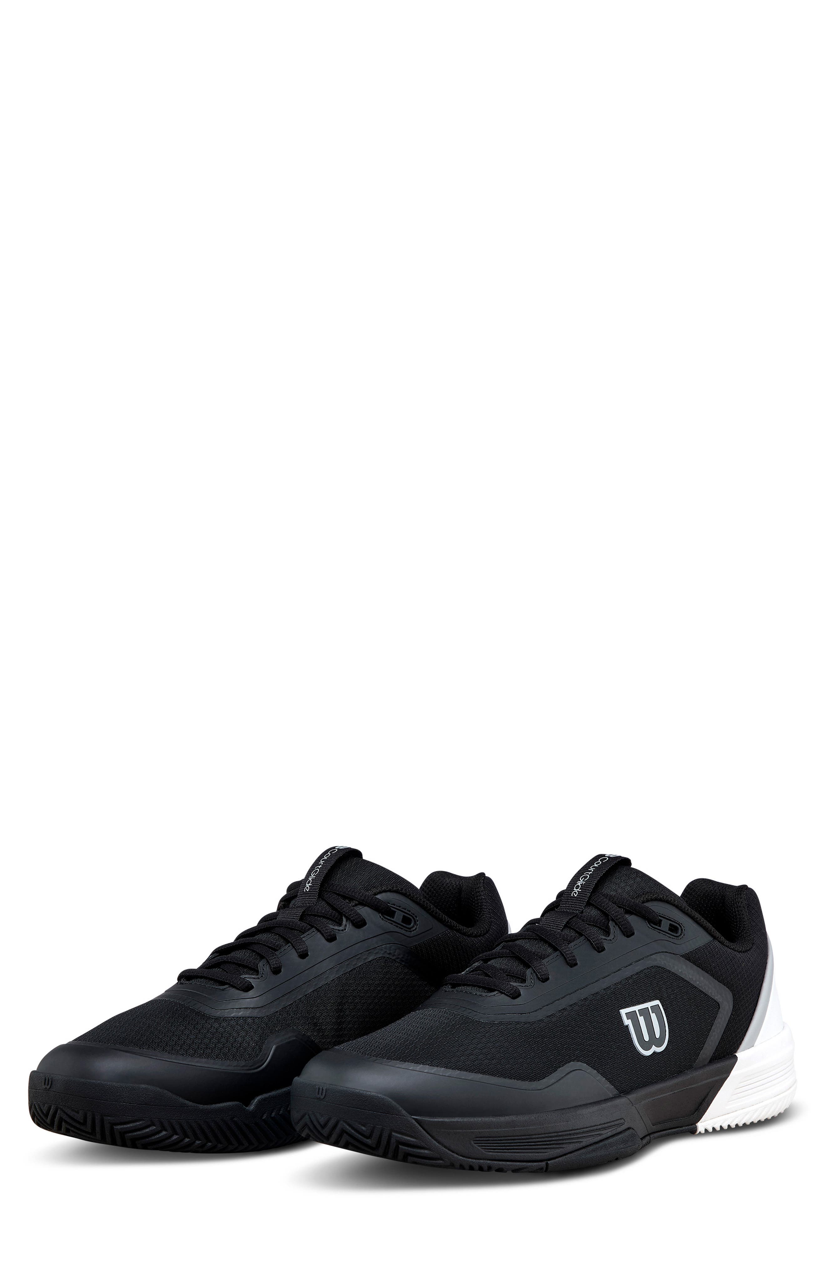 WILSON CourtGlide Tennis Shoe, Main, color, Black / White / Lunar Rock