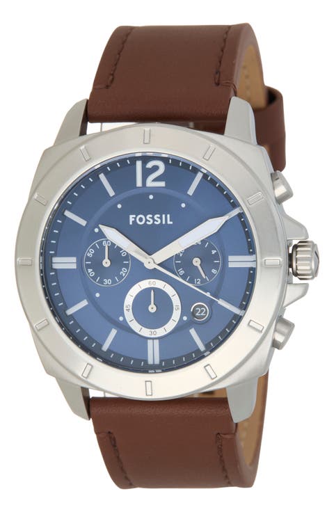 Privateer Chronograph Brown Leather Watch