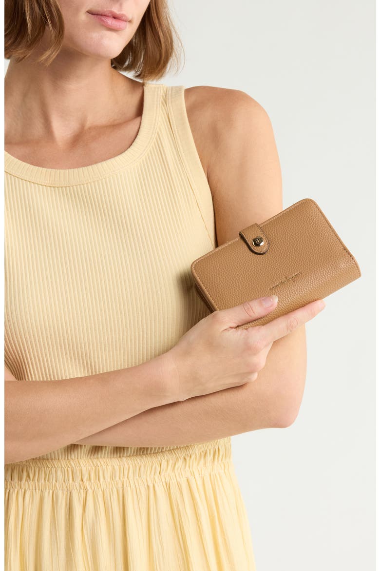Faux Leather Wallet, Alternate, color, BROWN SUGAR