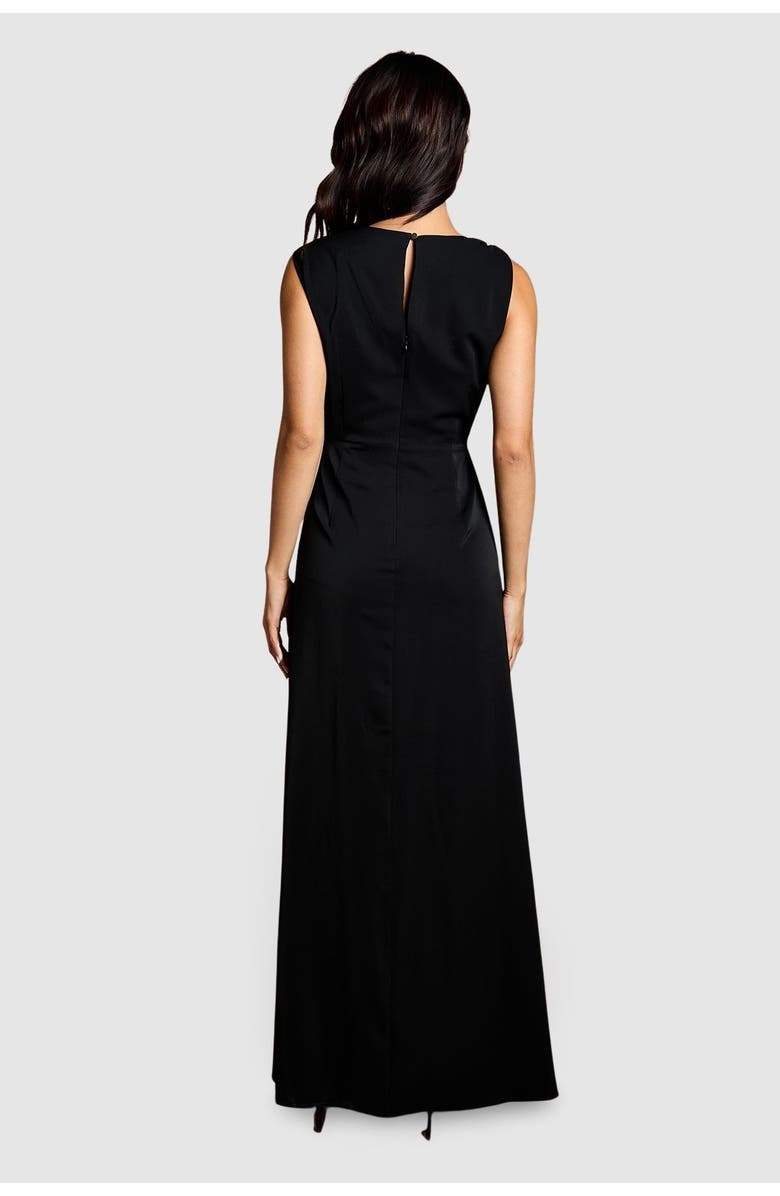 Coast Ruched Side Split Maxi Dress, Alternate, color, Black