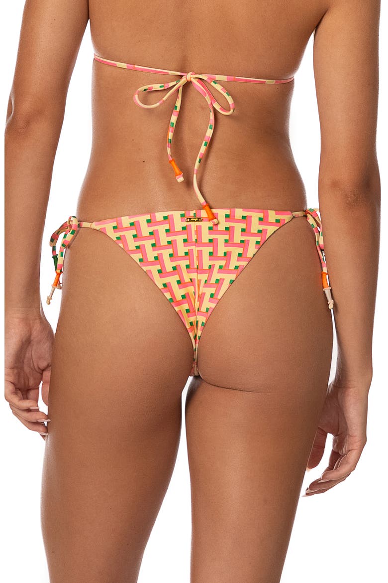 Blush Tide Sunflash Reversible Side Tie Bikini Bottoms, Alternate, color, OPEN YELLOW