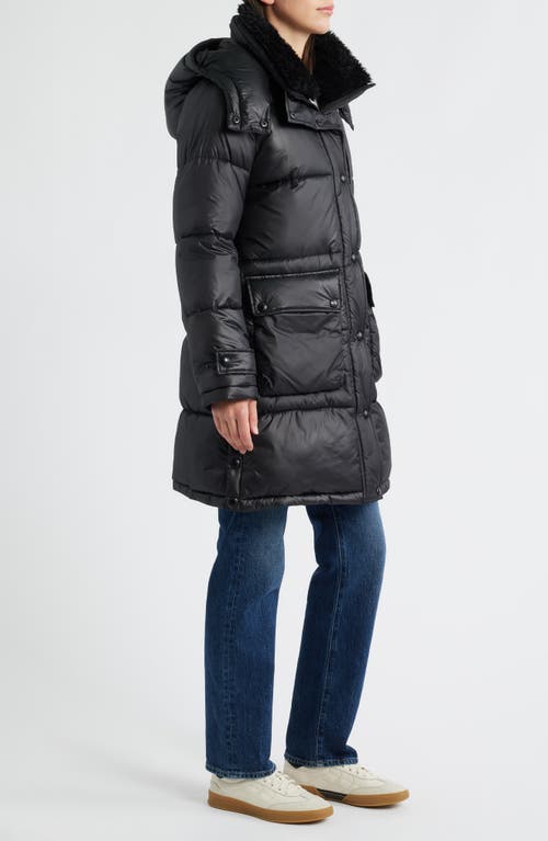 Sam Edelman Puffer Coat With Removable Hood In Black