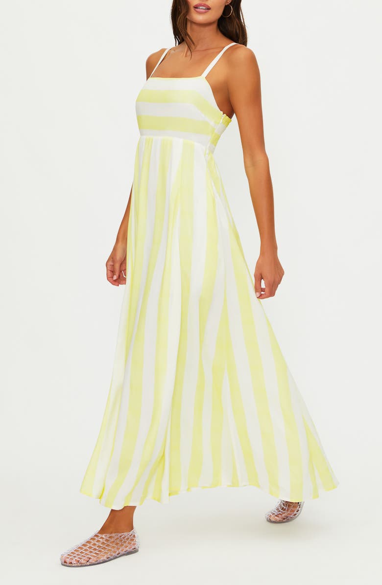 Beach Riot Rianne Stripe Cover-Up Sundress, Alternate, color, Lemonade Stripe