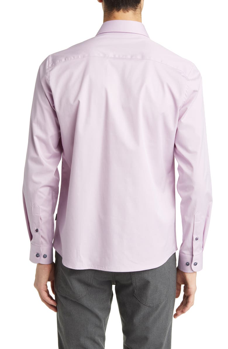 Stone Rose DRYTOUCH<sup>®</sup> Performance Sateen Button-Up Shirt, Alternate, color, Lavender