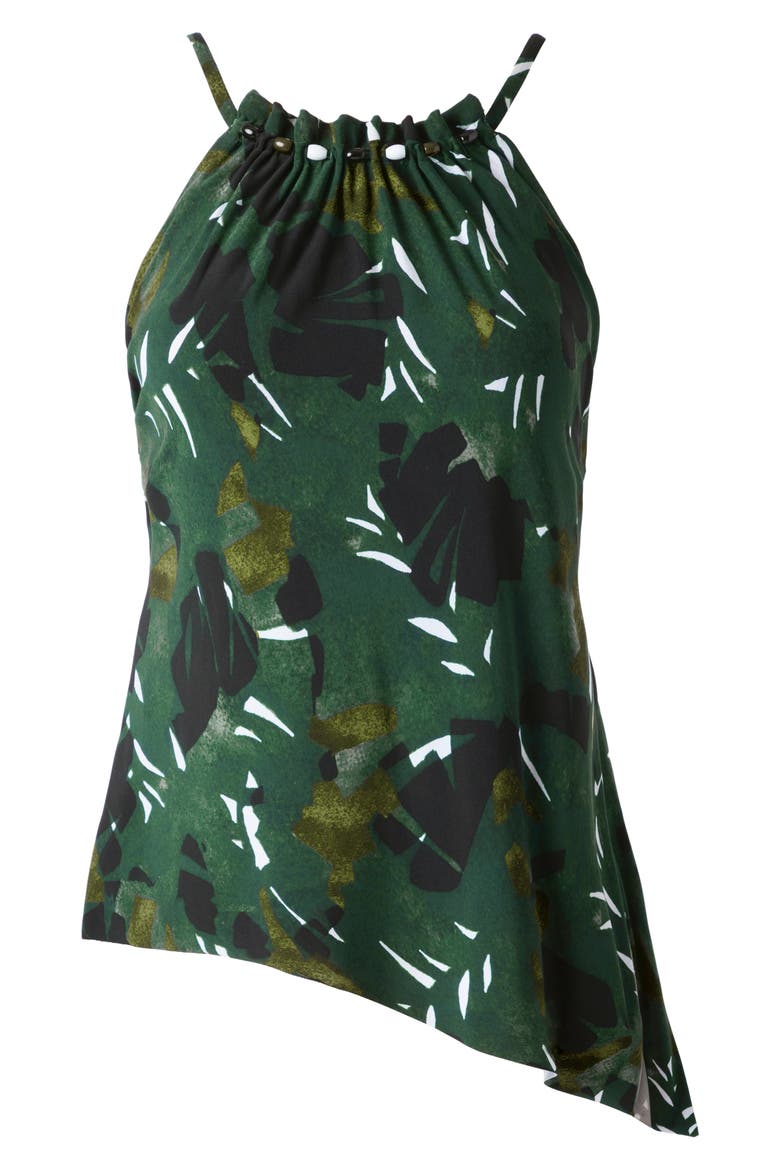 Palmetto Regina Tankini Top, Alternate, color, GREEN MULTI