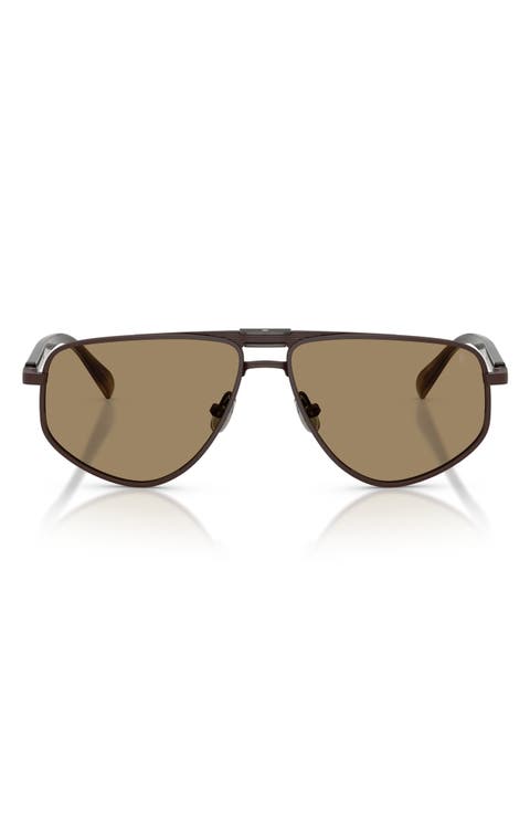58mm Geometric Pilot Sunglasses