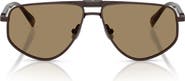 Brunello Cucinelli 58mm Geometric Pilot Sunglasses