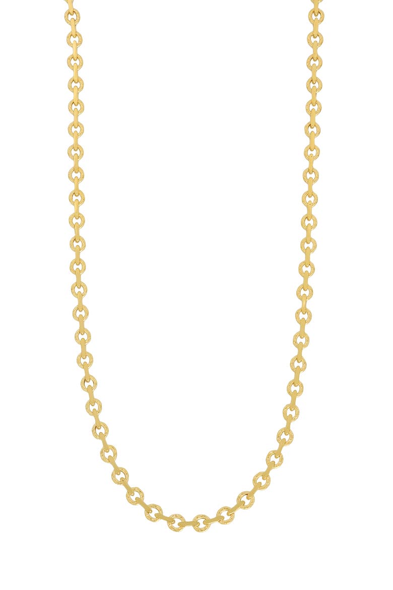 14K Gold Etched Chain Necklace (Nordstrom Exclusive), Main, color, 14K YELLOW GOLD