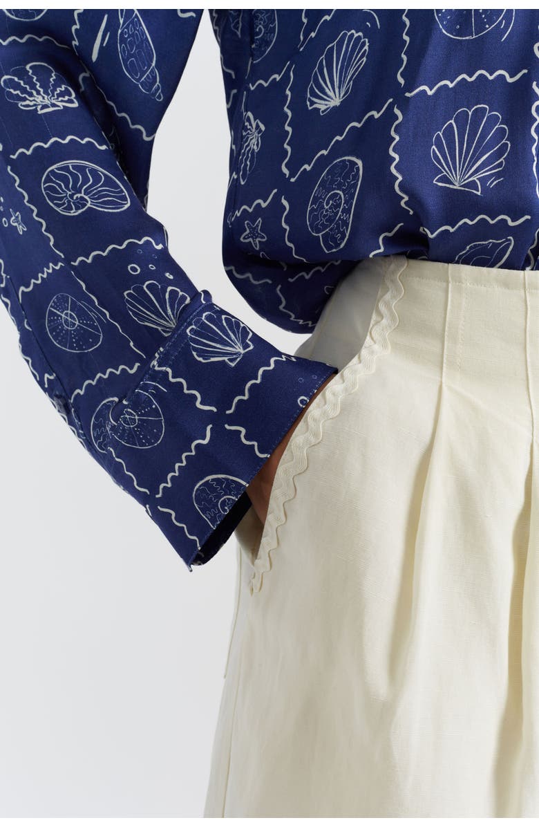 Chinti & Parker Linen Blend Wide Leg Trousers, Alternate, color, 