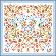 Jessie Zhao New York Porcelain Jardin Double Sided Silk Scarf