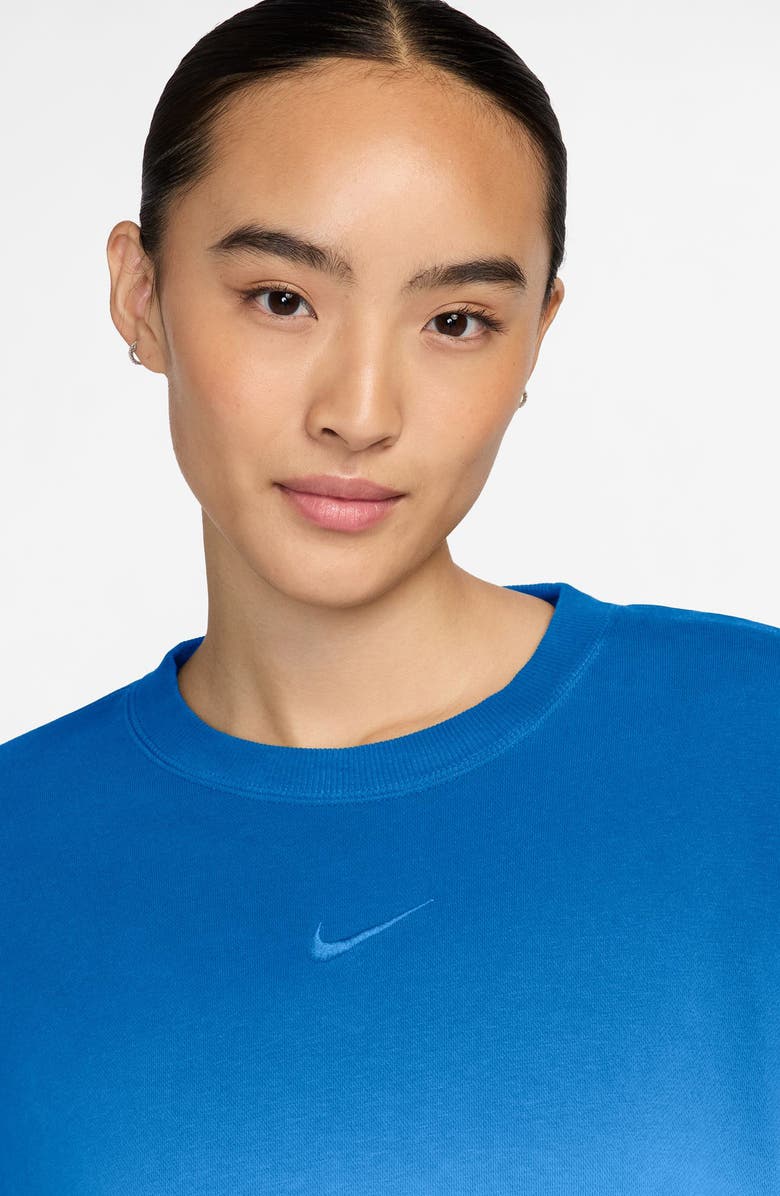 Nike Phoenix Fleece Dip Dye Sweatshirt, Alternate, color, Hydrogen Blue/Light Photo Blue