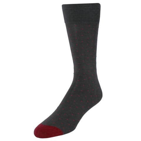 Pierre Polka Dot Mid-Calf Pima Cotton Socks (1 Pair)