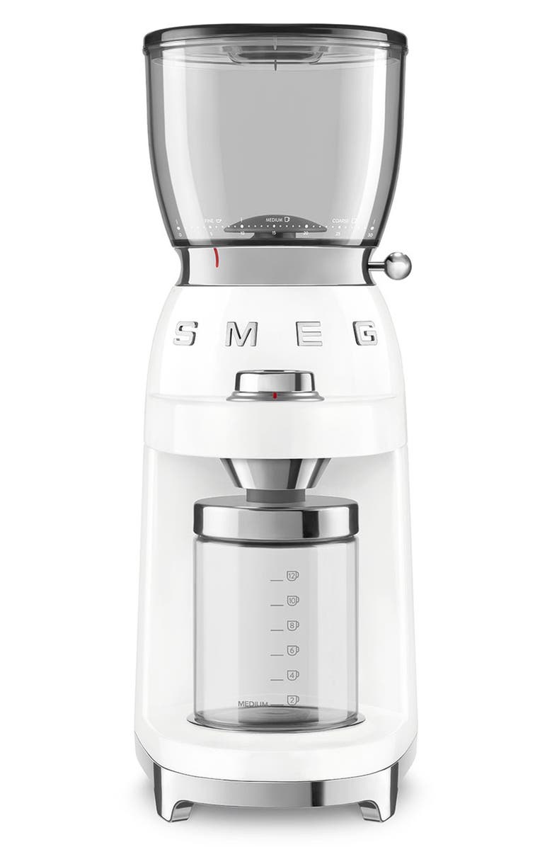 smeg '50s Retro Style Espresso Grinder, Main, color, White