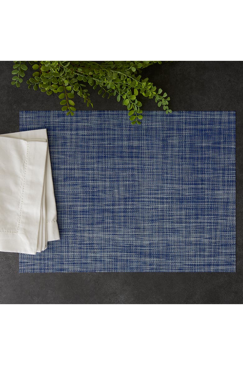 PVC Tweed PVC Placemat Set/6, Alternate, color, Blue