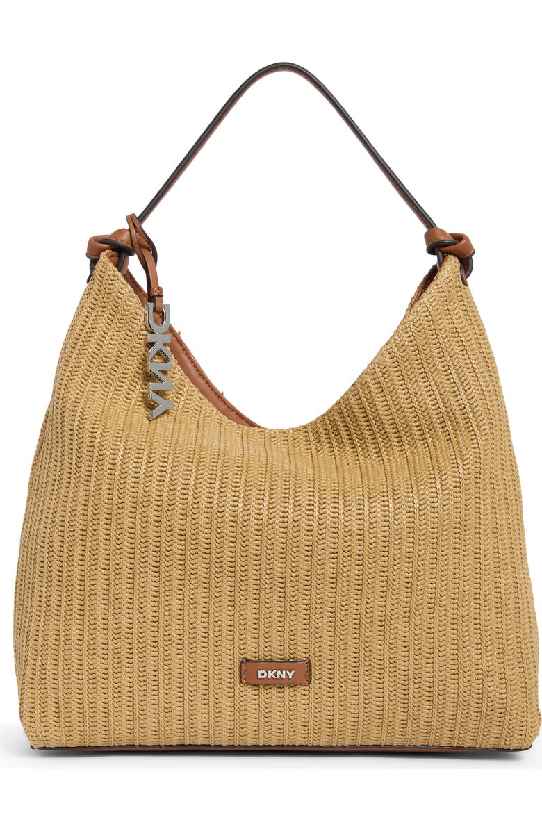 DKNY Paula Hobo Bag, Main, color, Natural/ Saddle