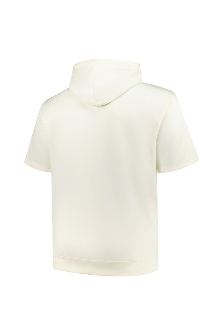 Men's Profile Oatmeal New York Mets Big & Tall Contrast Short Sleeve Pullover Hoodie, Alternate, color, Oatmeal