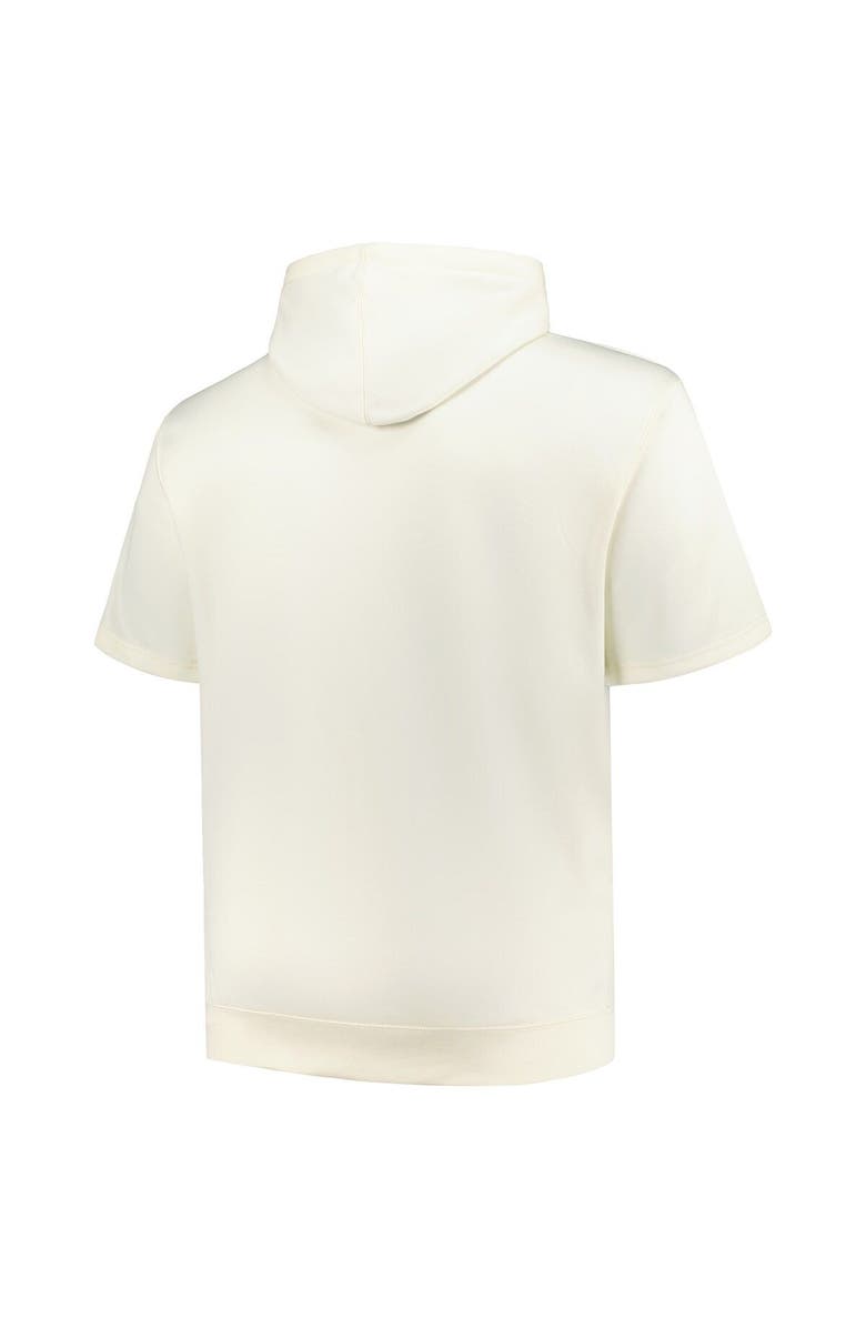 PROFILE Men's Profile Oatmeal New York Mets Big & Tall Contrast Short Sleeve Pullover Hoodie, Alternate, color, Oatmeal