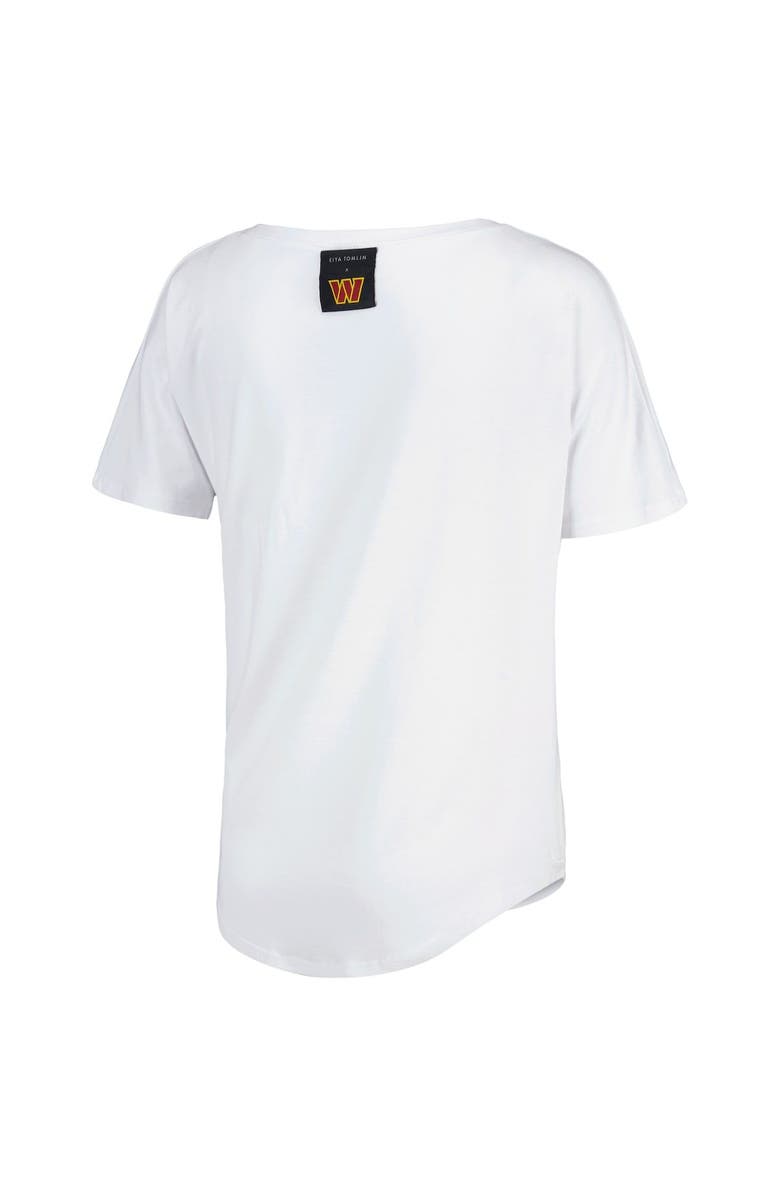 KIYA TOMLIN Women's KIYA TOMLIN White Washington Commanders V-Neck T-Shirt, Alternate, color, 