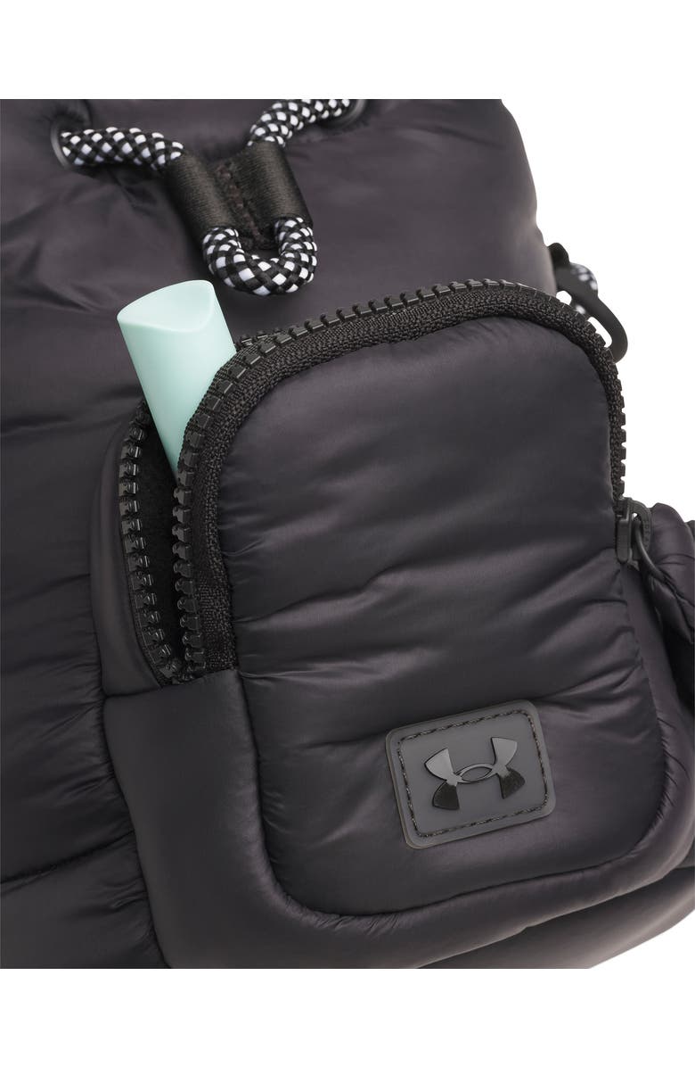 Under Armour UA Studio Water Resistant Puffer Bucket Bag, Alternate, color, Black / Black / Black