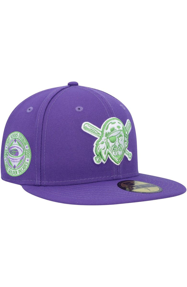 New Era Men's New Era Purple Pittsburgh Pirates Lime Side Patch 59FIFTY Fitted Hat, Main, color, Purple