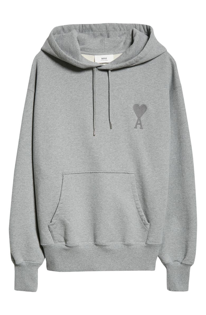 AMI PARIS Alexandre Mattiussi Ami de Coeur Embroidered Organic Cotton Hoodie, Alternate, color, 